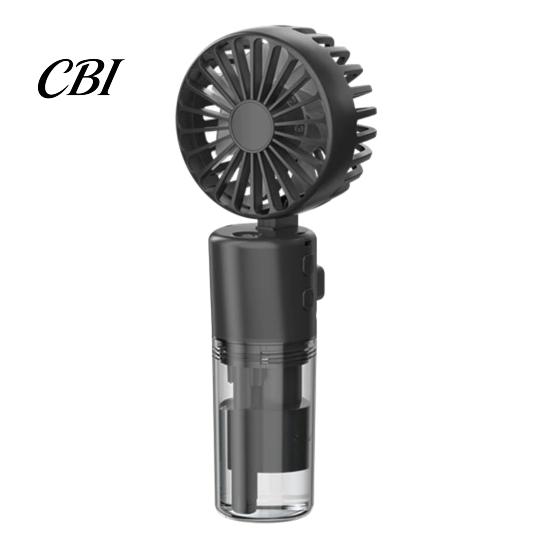 Cooling Mist Fan Portable Handheld Misting Fan, 4 Speed Rechargeable Personal Small Mister Summer with Water Spray for Travel Home Office