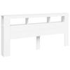 Vidaxl Wezgłowie Łóżka Z Led, Białe, 220X18,5X103,5 Cm