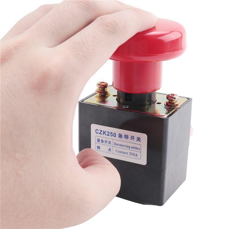 AA92-ED250(CZK250)48V Emergency Disconnecting Switch Push Button Switch For Car Automobile Vehicle