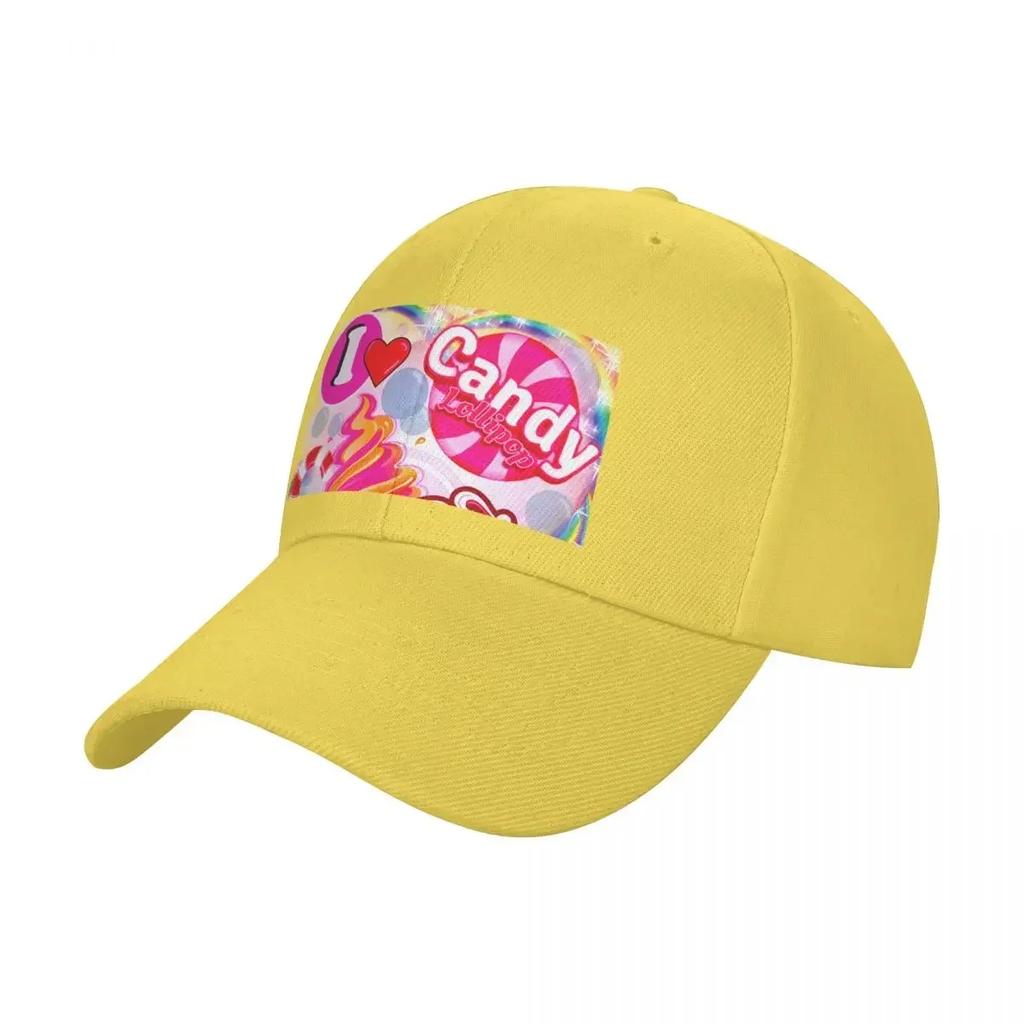 I Love Candy Lollypop IceCream Baseball Cap Hats For Unisex Luxury Hat Christmas Hat Womens Hats Unisexs