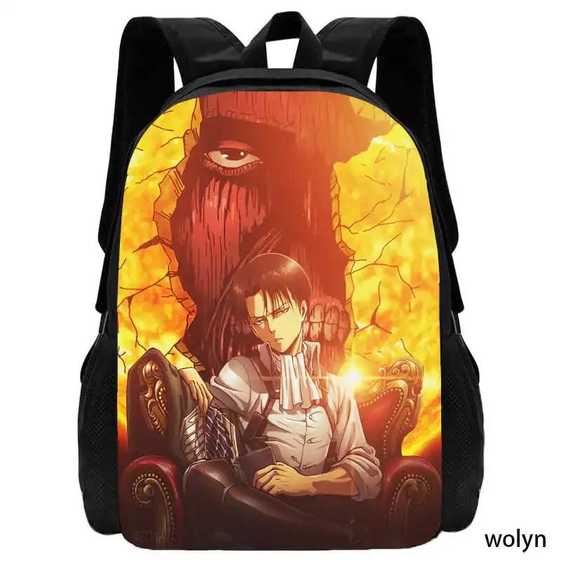 Мультяшные школьные сумки для мальчиков и девочек, Рюкзак Attack On Titan для детского сада, Милые легкие детские сумки