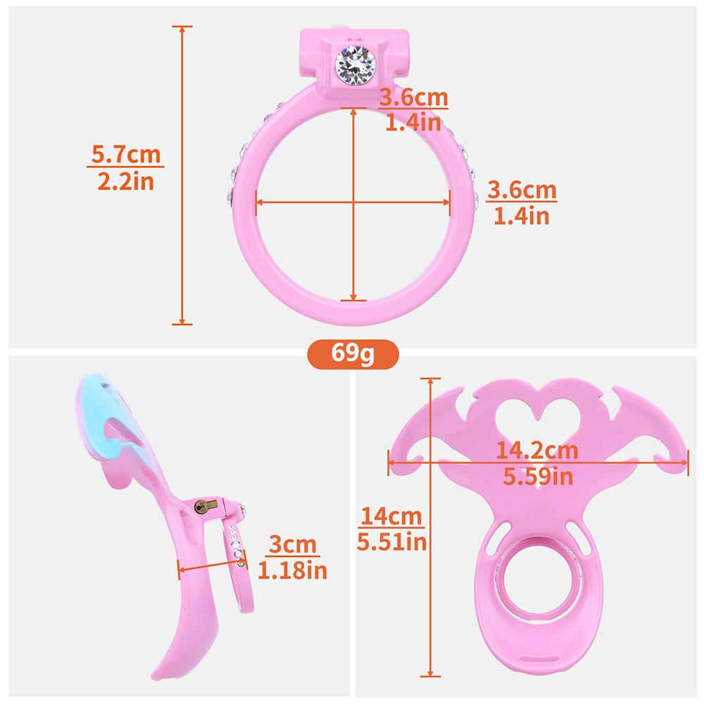 FRKO Sissy Flat Chastity Cage Device Bondage Belt Full Cover Male To Female Role-playing BDSM Pensi Lock Rings Adult Intimate Toys For 18 Plus Users