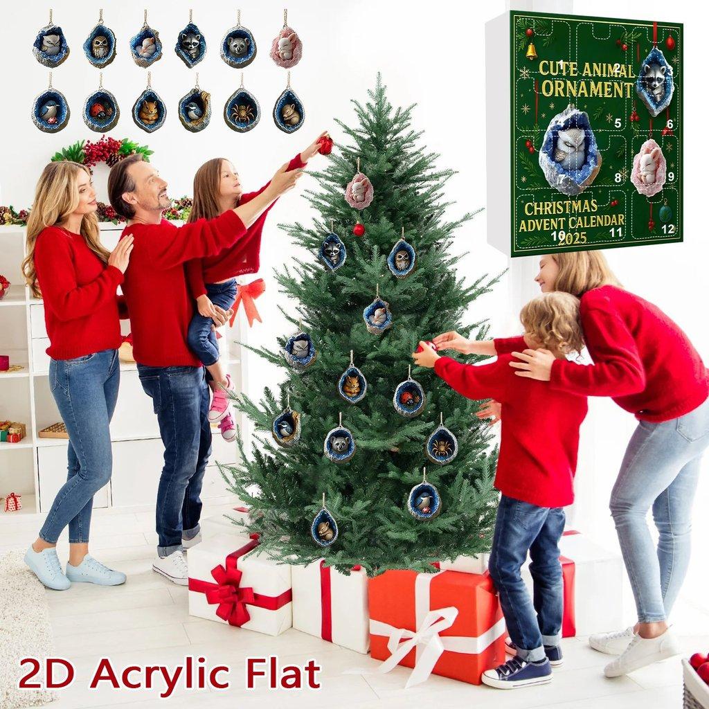 Animal Christmas Blind Box Decorations With Acrylic Style For Holiday Parties And Gifting