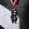 Creative Halloween Party Favors 2Pcs Hoodie Skeleton Ornaments, 2D Flat Acrylic Pendants, Gothic Unique Interior Car Accessories Style