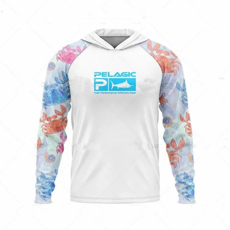 UV Protection Fishing Shirt Long Sleeve Hooded Quick Dry Breathable Outdoor Angling Apparel Men Women Fall