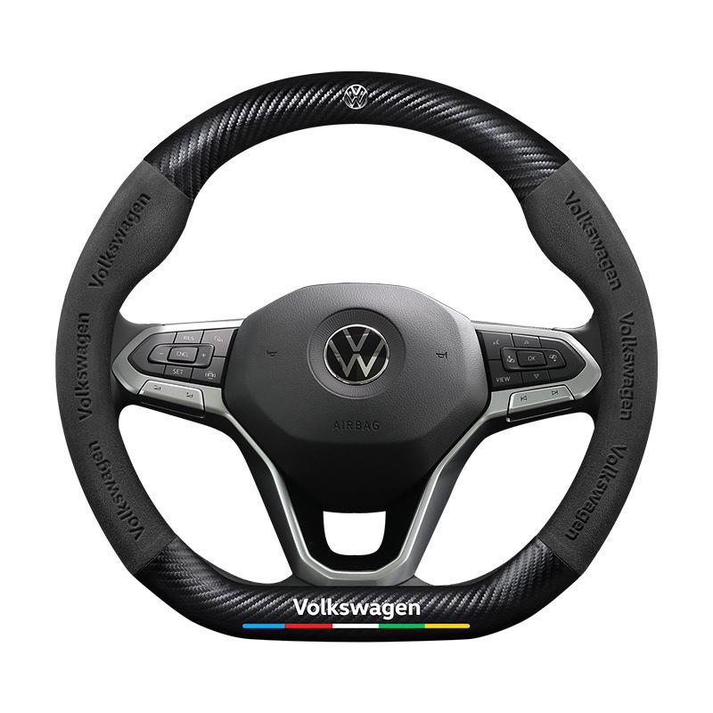 Чехол на руль Volkswagen Golf (2010-2023): Замшевая R-Line из углеродного волокна для моделей 6/7/8 Pro