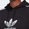 adidas Оригинальный трилистник с логотипом и принтом, толстовка, пуловер, свитшот с длинными рукавами, женские топы, черный II6092