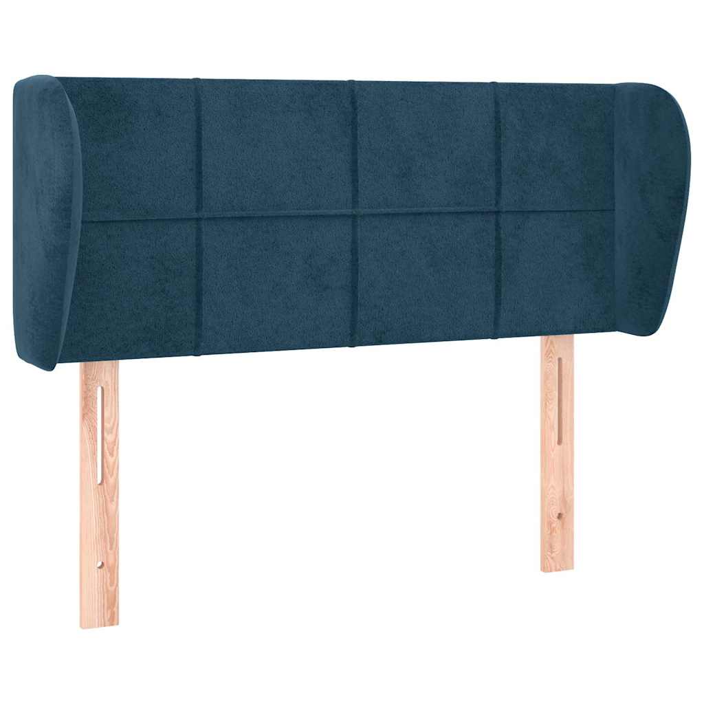 Headboard with Ears Dark Blue 83 x 23 x 78 88 cm Velvet