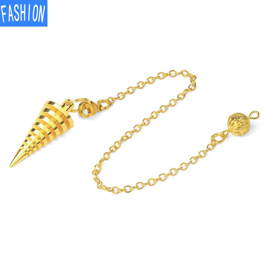 Металлический маятник духа, зубчатый конический гравитационный кулон, ювелирные изделия