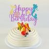 Mermaid Happy Birthday Cake Topper - Glitter Mermaid Under The Sea Theme Cake Topper, Baby Shower Gender Reveal Party, Boys and Girls Birthday Party