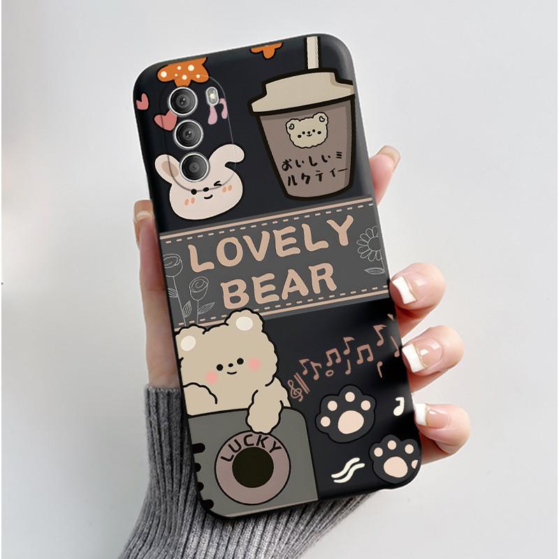 Casing For Motorola Moto G51 5G Case XT2171-2 XT2171-1 Aesthetic Fashion Cute Cat Black Silicone Bumper Shockproof Back Cover