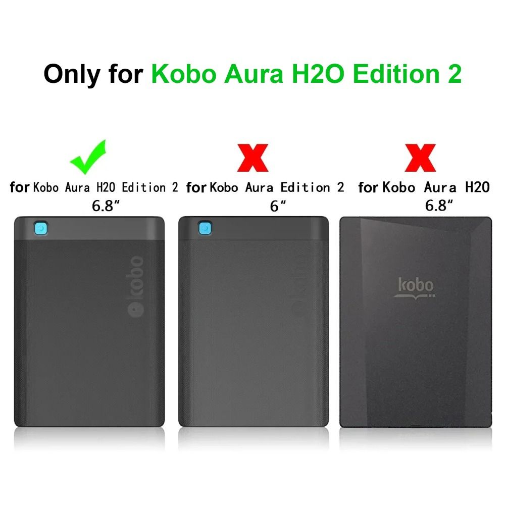 Для Kobo Aura H2O Edition 2 Смарт-чехол 6,8 дюймовый чехол для электронной книги Ультратонкий из ПУ кожи Фунда Автоматическое включение/выключение Защитная оболочка