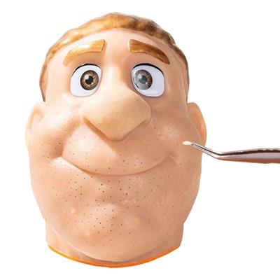 Игрушка для выдавливания прыщей на голове человека с пинцетом, средство для снятия тревоги и стресса, выдавливание акне, очищение, непоседа, удаление черных точек, декомпрессионная сенсорная игрушка