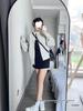 Стильная женская куртка-пилот однотонной расцветки: Коллекция Осень/Зима 2024