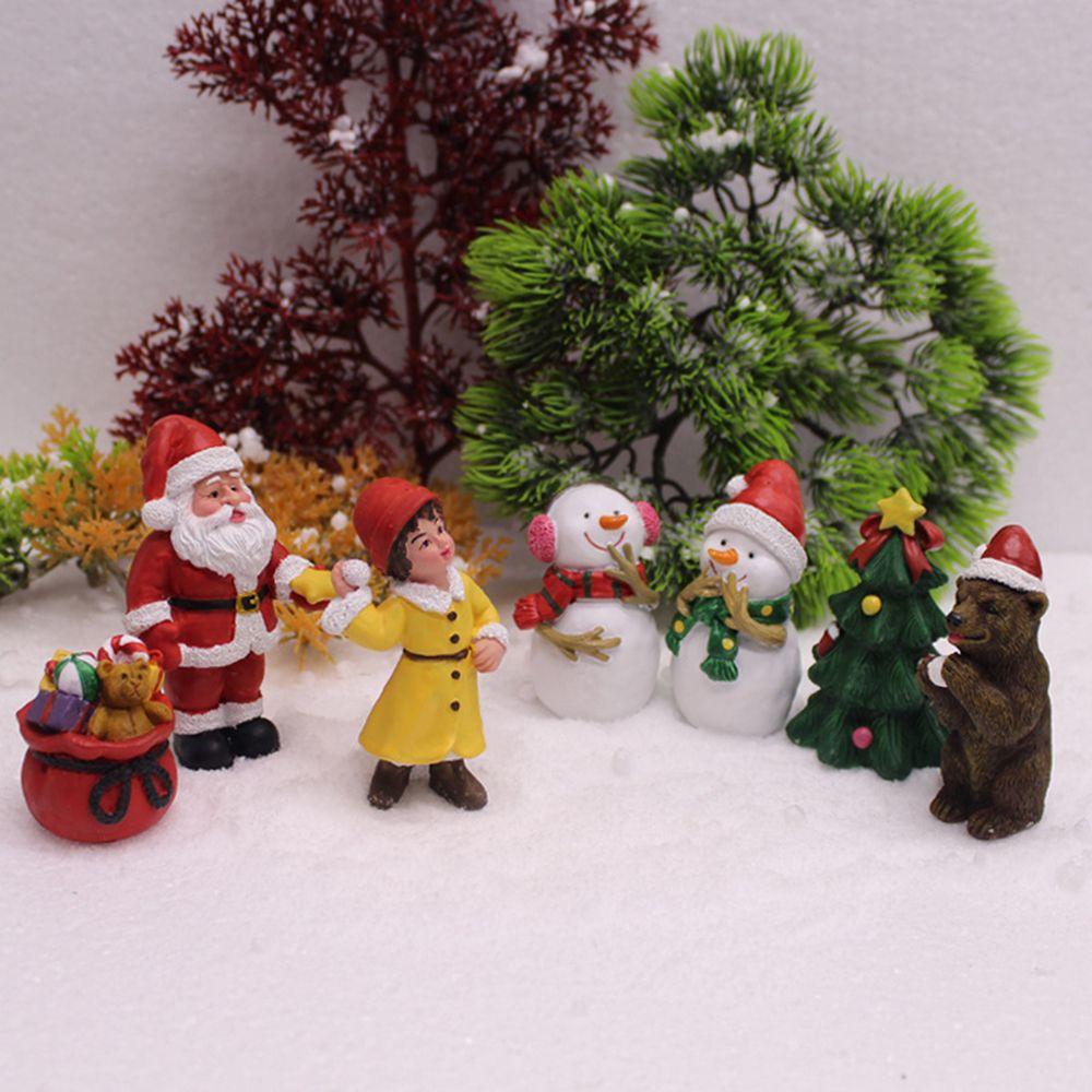 Garden Decor Xmas Tree Desktop Ornament Micro Landscape Christmas Miniatures Figurines Doll House