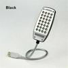 Металлический гибкий мини-светильник для чтения Зарядка через USB Вращение на 360 градусов Высокая яркость 28 светодиодных головок