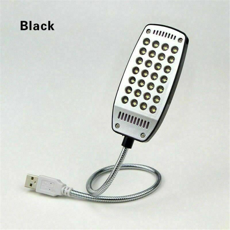 Металлический гибкий мини-светильник для чтения Зарядка через USB Вращение на 360 градусов Высокая яркость 28 светодиодных головок