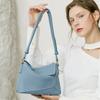Female Foreskin Single-shoulder Crossbody Female Foreskin Head Layer Leather Geometric Tote Bag