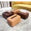 Simple Solid Wood Tissue Box Beech Walnut Napkin Paper Living Room Removable Home Storage Container