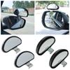 2Pcs 360 Degree Blind Spot Convex Mirrors HD Glass Reversing Auxiliary Mirror  Beginner