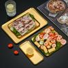 304 Stainless Steel Rectangle Serving Tray Restaurant Fish BBQ Sushi Food Plate Kitchen Baking Dish Snack Dessert Storage Tray