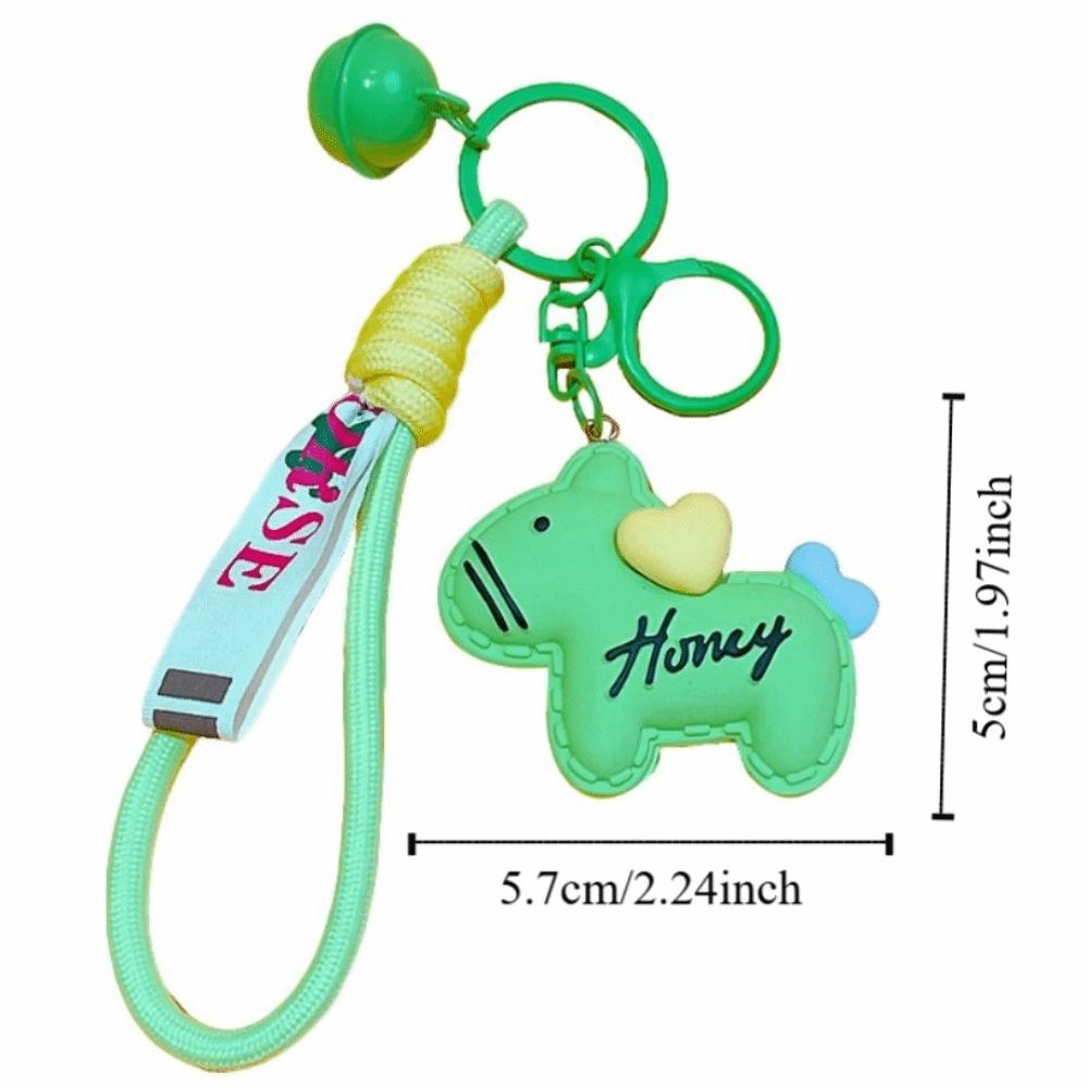 Candy Color Pony Resin Keychain Cute Design Horse Pendants Zodiac Pony Doll Keychain Accessory