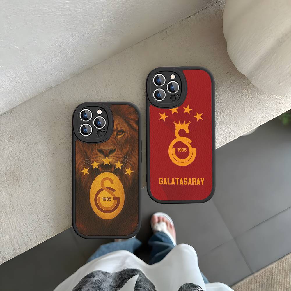 1 шт. Классический чехол для телефона G-galatasaray-C-club для IPhone 15 14 13 12 11 16 Pro Max Plus Кожаный мягкий чехол