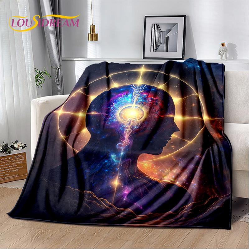 3D Йога Дзен Натурализовать Медитация Радуга 7 Чакра Одеяло, Фланелевый Плед Одеяло для Дома Спальни Кровати Дивана Пикника Офиса Пешего Туризма