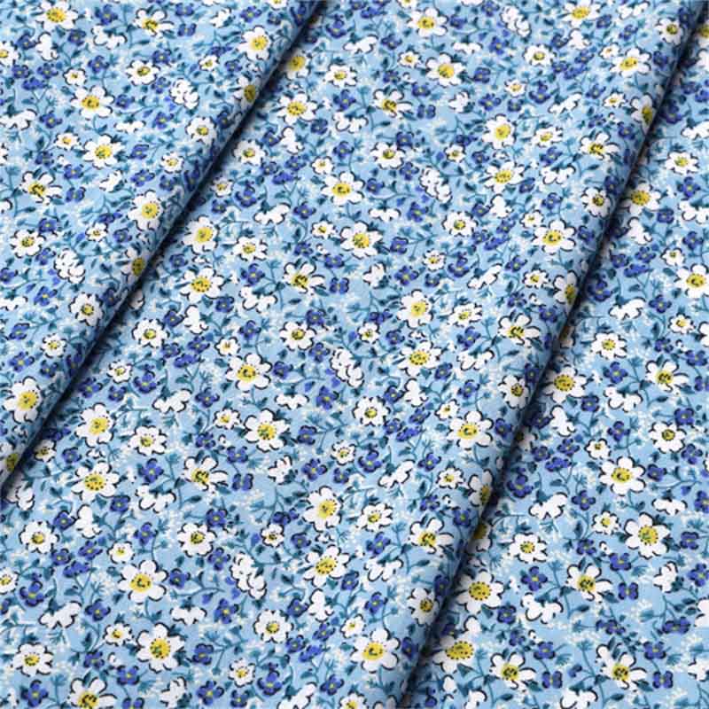 Fresh Printed Light and Thin Skin Friendly Handmade DIY Rich Colors Pure Cotton Floral Print Poplin Fabric Fabric Breathable