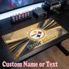 Pittsburgh Steelers Customized Name Text Mouse Pad, Large Desk Mouse Mat Personalized Home Office Present