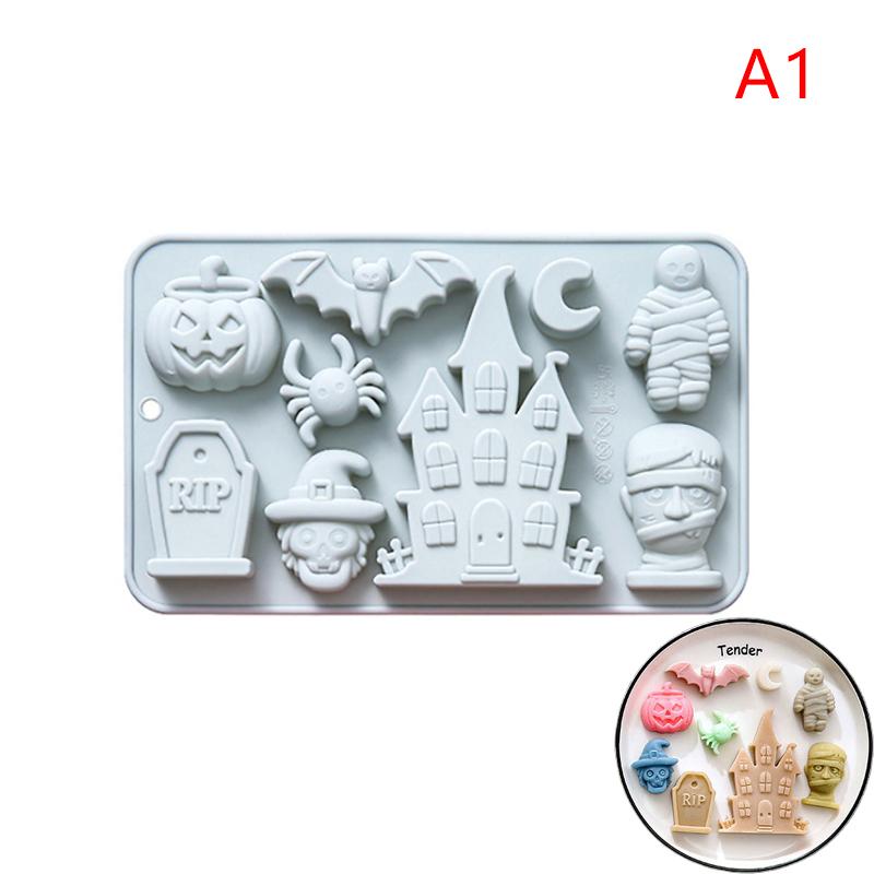 Силиконовые формы для Хэллоуина - Дизайны: Призрак/Тыква/Летучая мышь | Для выпечки шоколада, тортов, печенья и изготовления мыла