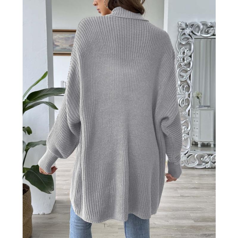 Women's Autumn and Winter Simple Loose Casual Cardigan Sweater