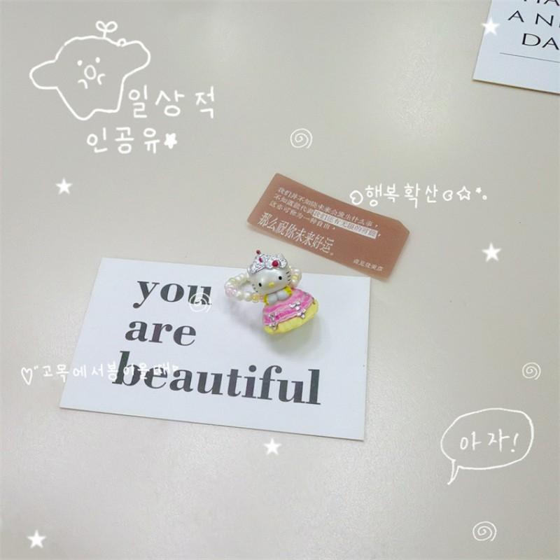 Kawaii Rings Pearl Sweet Beaded Elastic Ring Accessory New Korean Style Jewelry Accessories Best Friend Girl Gifts