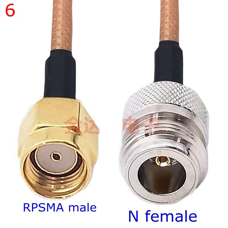 RG316 Cable N Male Female To SMA Male Female Extension Conncetor N Type L16 To RPSMA Crimp for RG-316 Low Loss Coax Copper Brass
