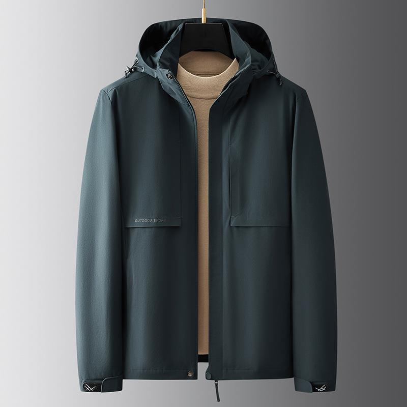 Мужские свободные осенние и зимние топы с капюшоном для мужчин среднего и пожилого возраста просты и универсальны