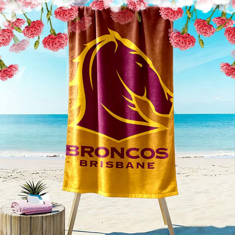 Brisbane Bold Print Beach Towel, Large Soft Quick Dry Towel for Beach Camping Swimming