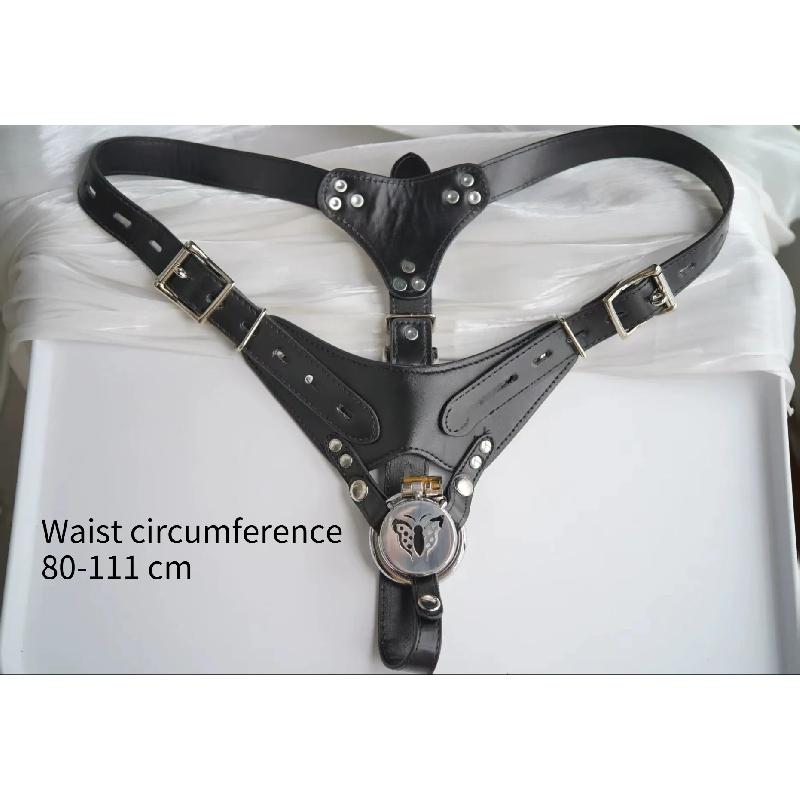 PU Leather Male Chastity Belt Accessory Strap Butterfly Chastity Belt Abstinence Restraint Men's Three-way Thong Adult Sex Toys