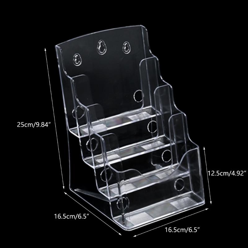 Acrylic Brochures Holder Clear Literature Organizers Stand, Brochures Pamphlets Display Stand for Wall Mount Countertop