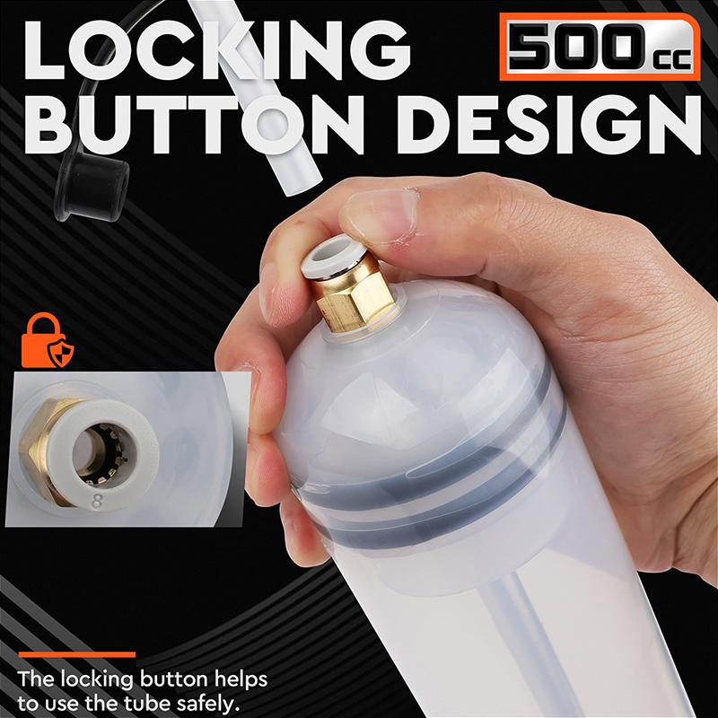 500Ml Car Oil Fluid Extractor Filling Syringe Bottle Transfer Fuel Extraction Liquid Oil Auto Manual Brake Oil Pump
