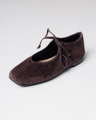Балетки женские Melanda 73178 36 коричневые замша велюр