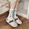Sock Girls Autumn and Winter Cartoon Mid-calf Socks Pile Pile Socks Sheep Cute Girls Long Calf Socks