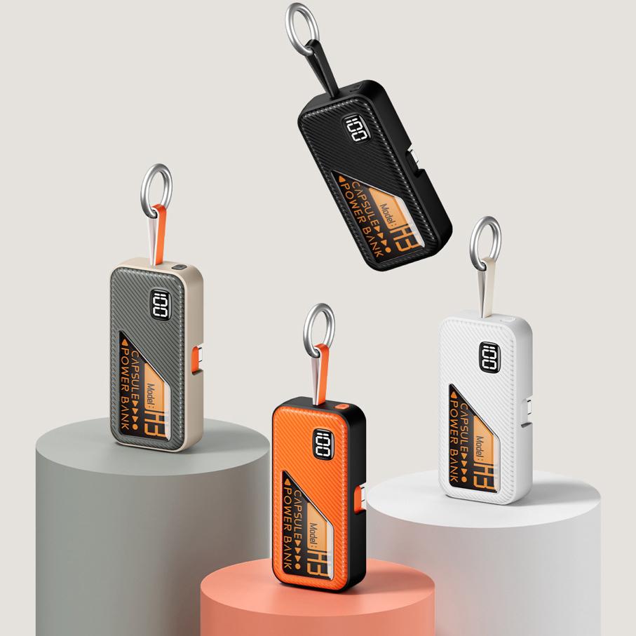 Портативный внешний аккумулятор 5000 мАч, капсульный внешний аккумулятор, быстрая зарядка, большая емкость, компактное и портативное зарядное устройство