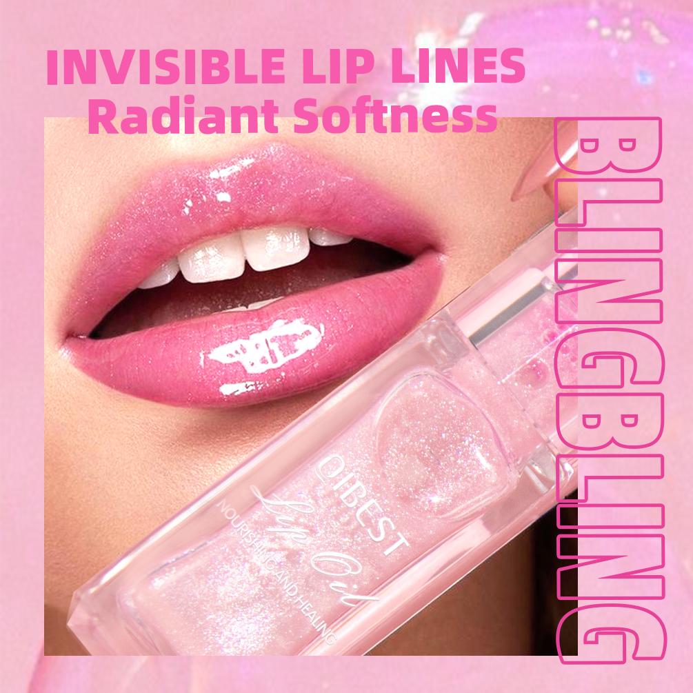 QIBEST 1pc Temperature Change Lip Oil Lipgloss Moisturizing Lasting Pink Clear Lip Glaze Pearlescent Lipgloss Makeup