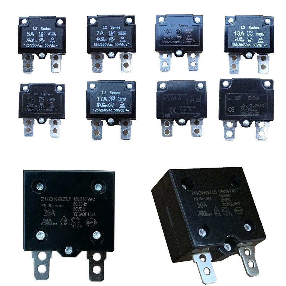 Children's RC Toys 7A 10A 15A Reset The Relay Current Overload Protector Therma Switch Relay Fuse