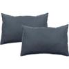 Set of 2 Palace Pillowcases Pure Cotton Yarn-dyed Washed 63 Threads/cm² South Wind - Palace Granite - Set of 2 Pillowcases 50 X 70 Cm