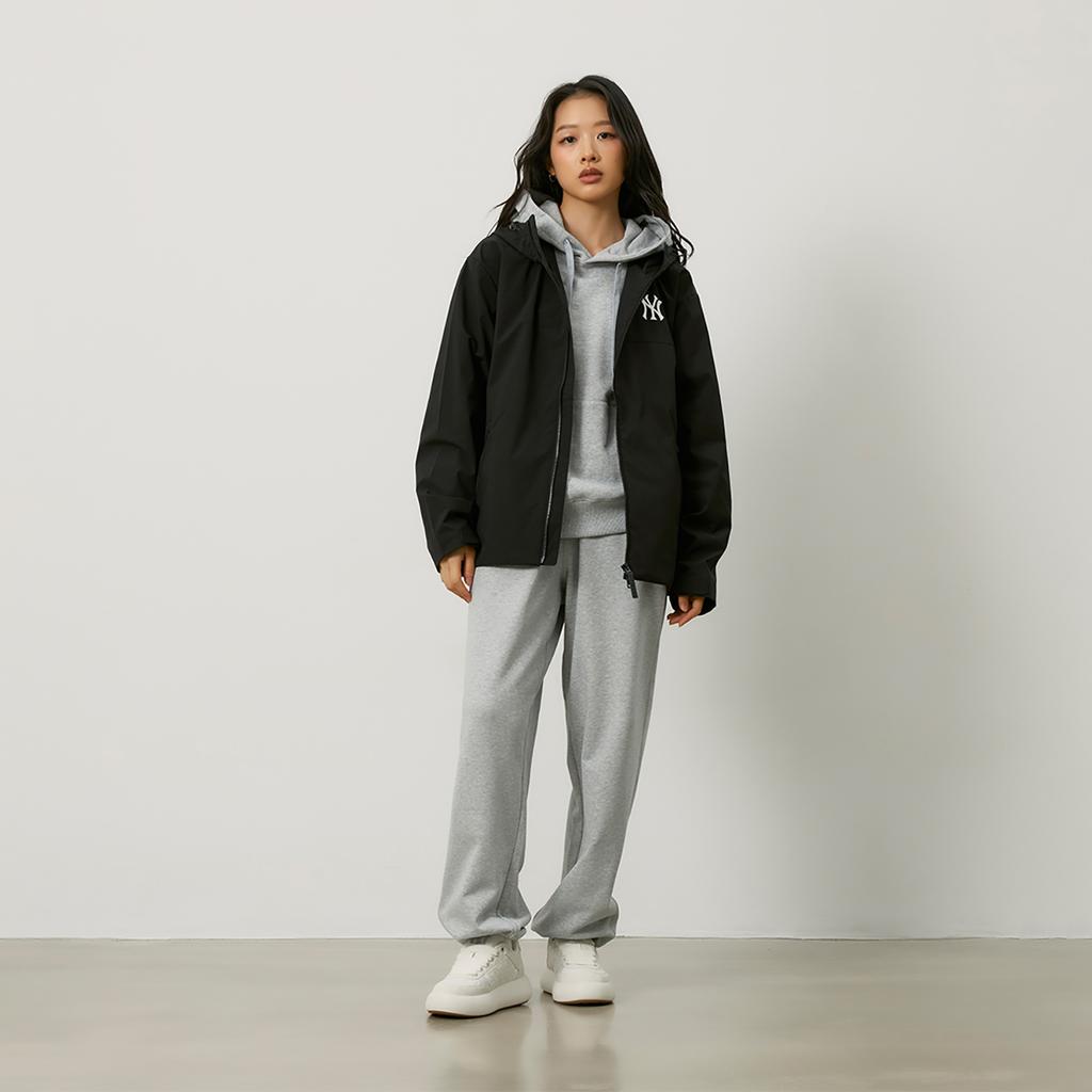 New MLB New York Yankees Basic Collection 24FW Windproof Jacket Unisex Black 3AWJB0344-50BKS