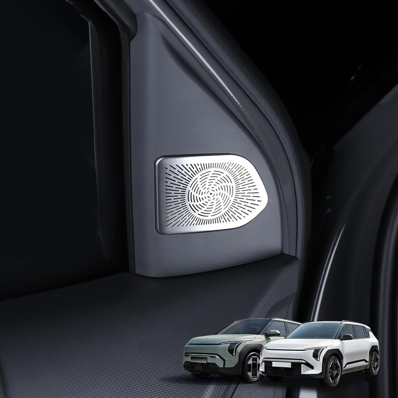 2PCS Car Interior A-pillar Tweeters/Door Speaker Decorative Stickers Stainless Steel Material LHD RHD For KIA EV3 2024 2025 2026