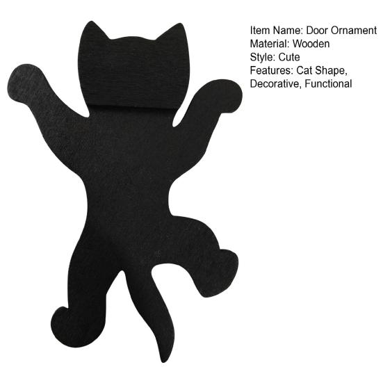 Изготовленная вручную дверная табличка «Котёнок, карабкающийся вверх», металлическое дверное украшение, деформируемая дверная табличка, украшение для дома