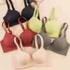 Plus Size Women Seamless Push Up Bra Casual Plain Basic Bralette Comfortable Wireless Underwear