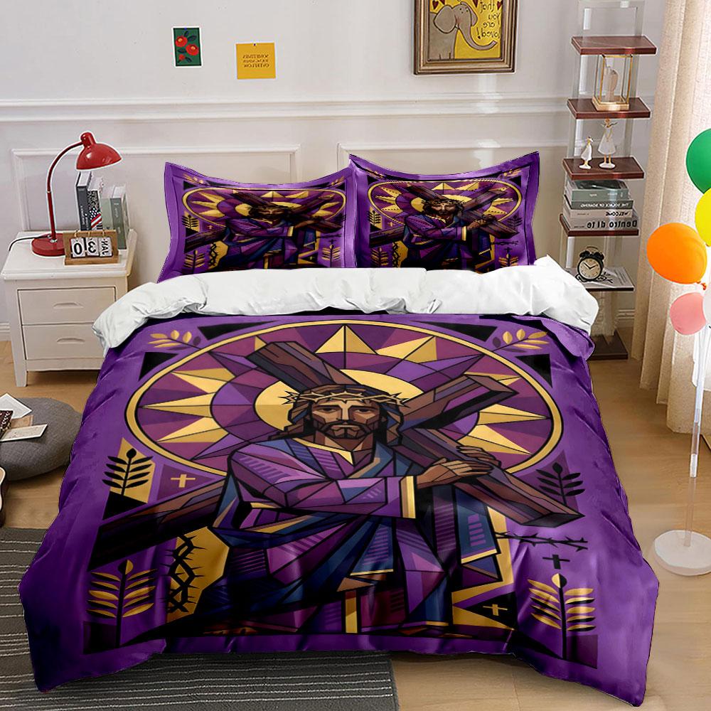 Jesus carrying a cross. Bedding sets Duvet cover sets Duvet covers Pillowcases(1 * Duvet Cover 2 * Pillowcases without duvet insert)